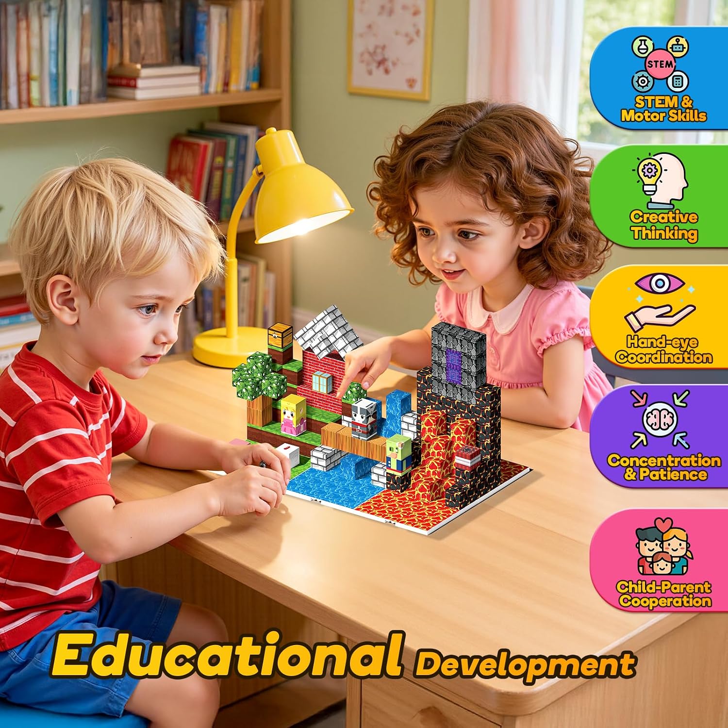 Thumbnail 3 de Wootoyz 150 Pezzi Blocchi Magnetici per Bambini – Costruzioni Educative 3–6 anni