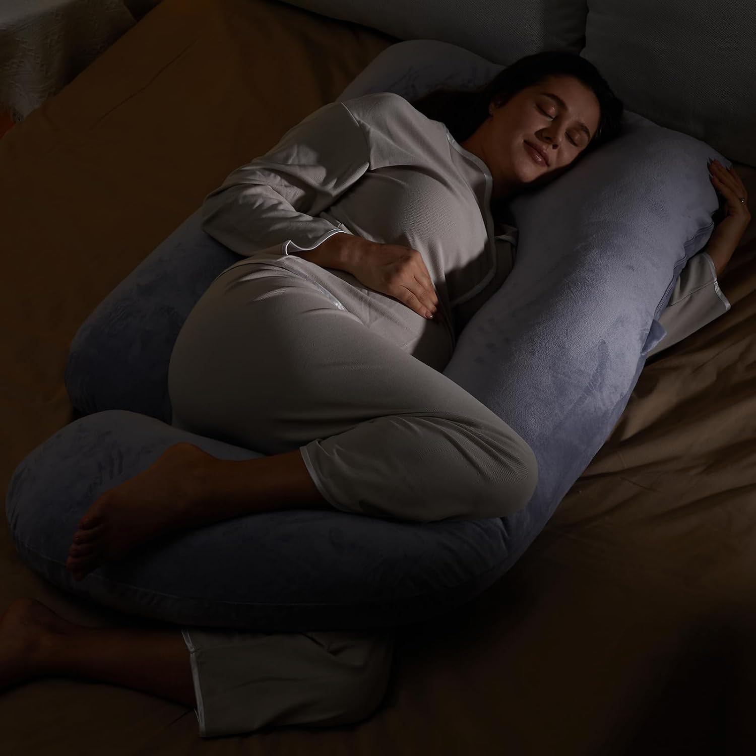 Detalle 2 de momcozy Pregnancy Pillow 57 inch U-Shaped
