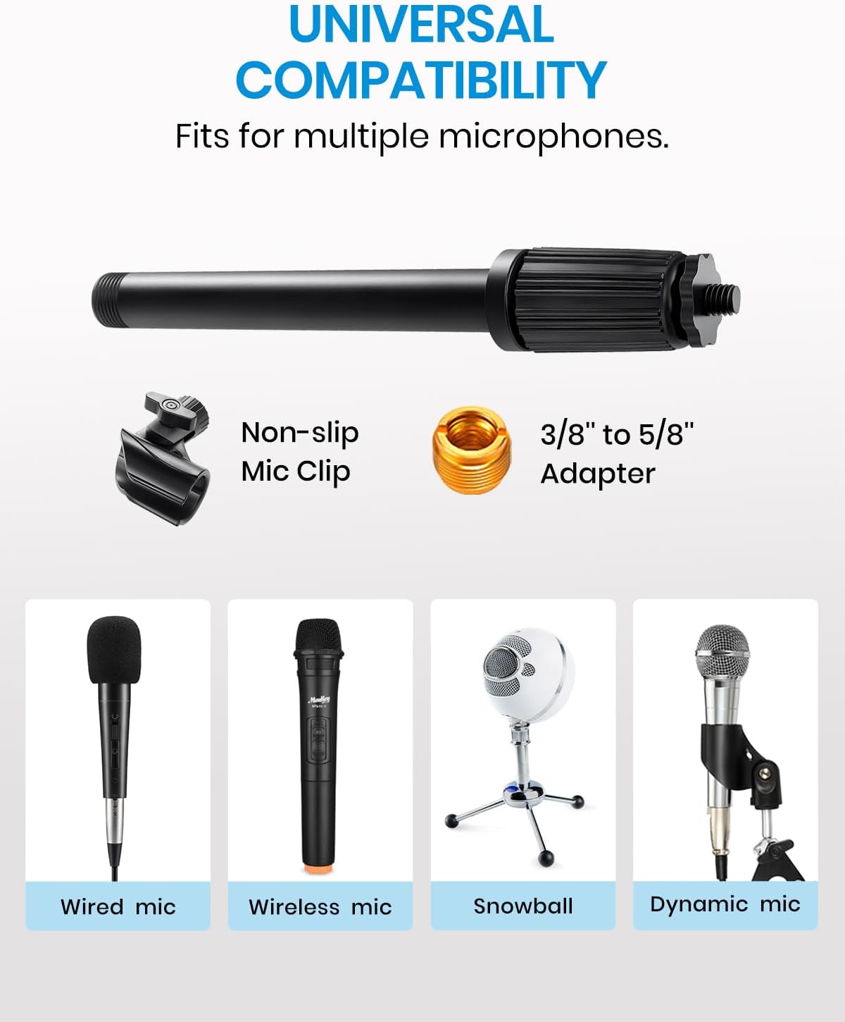 Detalle 2 de Moukey tabletop microphone stand MMs-5