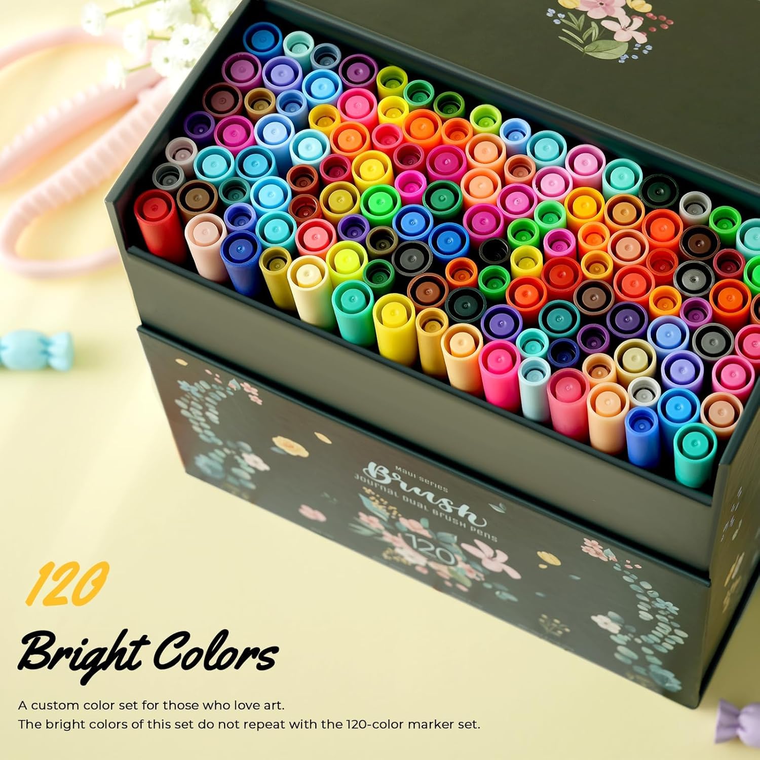 Thumbnail 2 de Ohuhu 120 Farben Dual Brush Pen Set mit Doppelspitze (Pinsel & Fineliner) – wasserbasierte Filzstifte