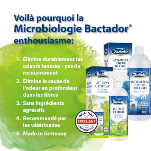 Thumbnail 4 de Bactador Anti-Odeur et Détachant Microbiologique 750 ml – Spray naturel, efficace et écologique