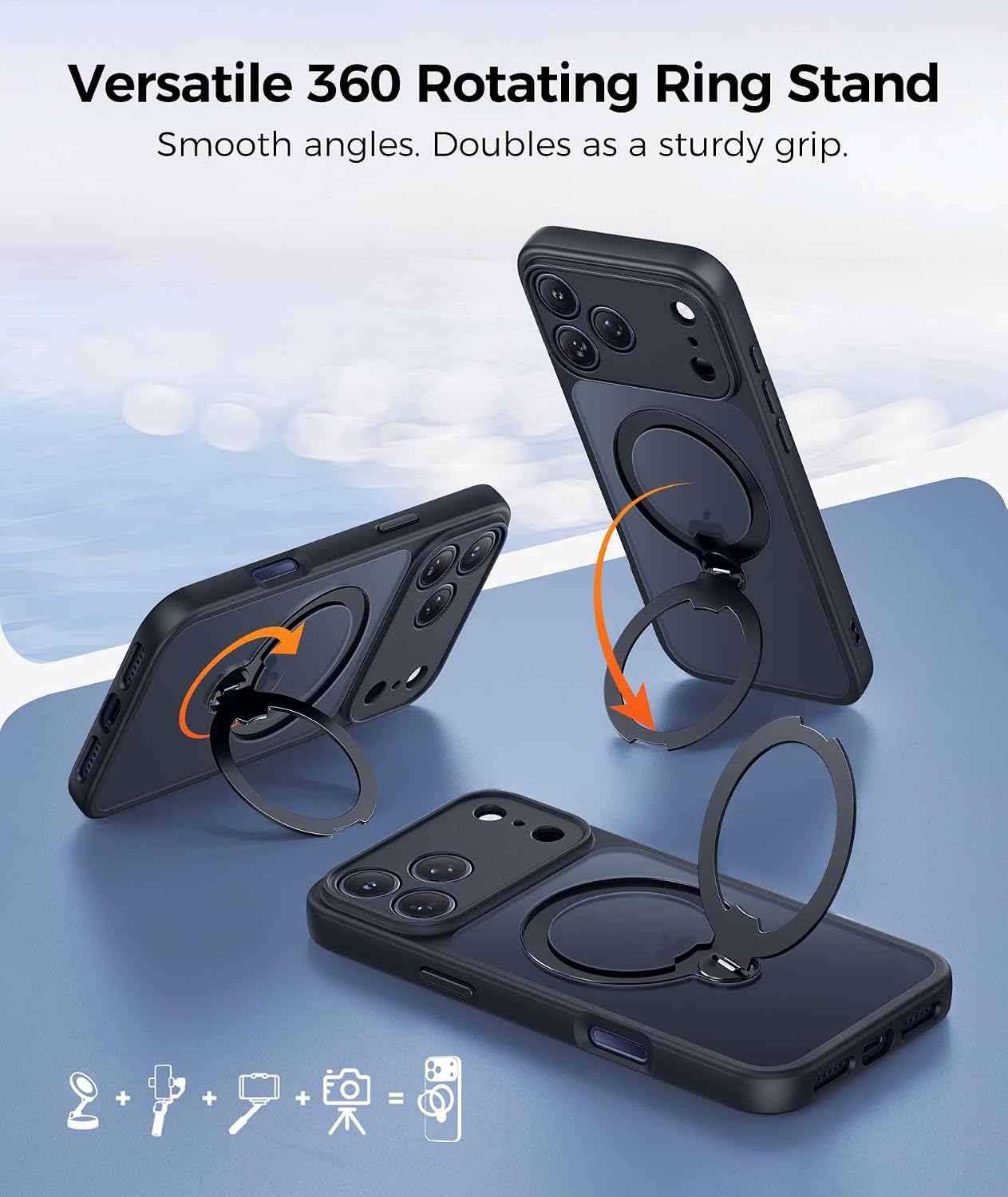 Thumbnail 6 de FNTCASE iPhone 18 Pro Max/17 Pro Max Case with 360° Magnetic Ring Stand