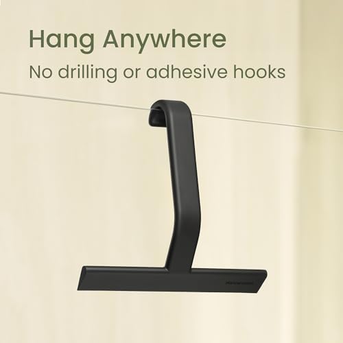 Detalle de dancemoon JustHang Shower Squeegee with Built-in Hook, 25 cm (Black)