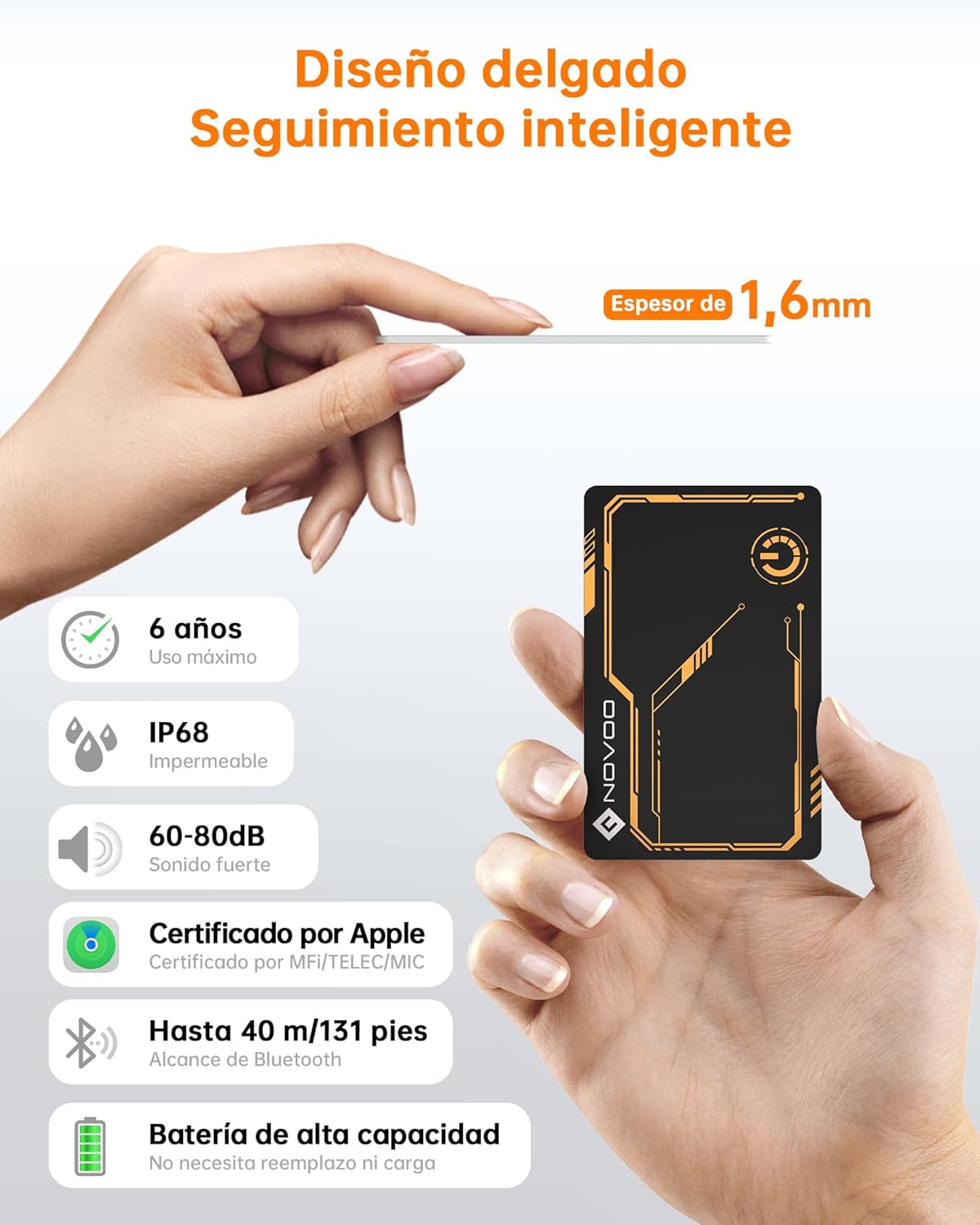 Detalle 2 de NOVOO Air Tag Card Tracker Bluetooth