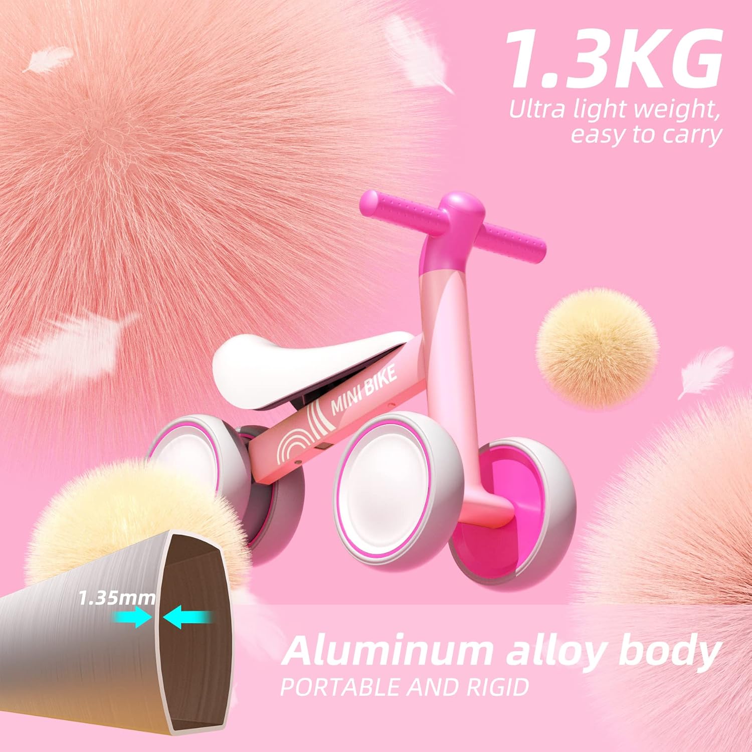 Detalle de KORIMEFA Baby Balance Bike: First Ride for 10–24 Months