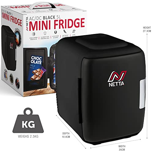Detalle 2 de NETTA 5L Mini Fridge – Portable Cool & Warm Mini Fridge for Drinks, Snacks and Skincare