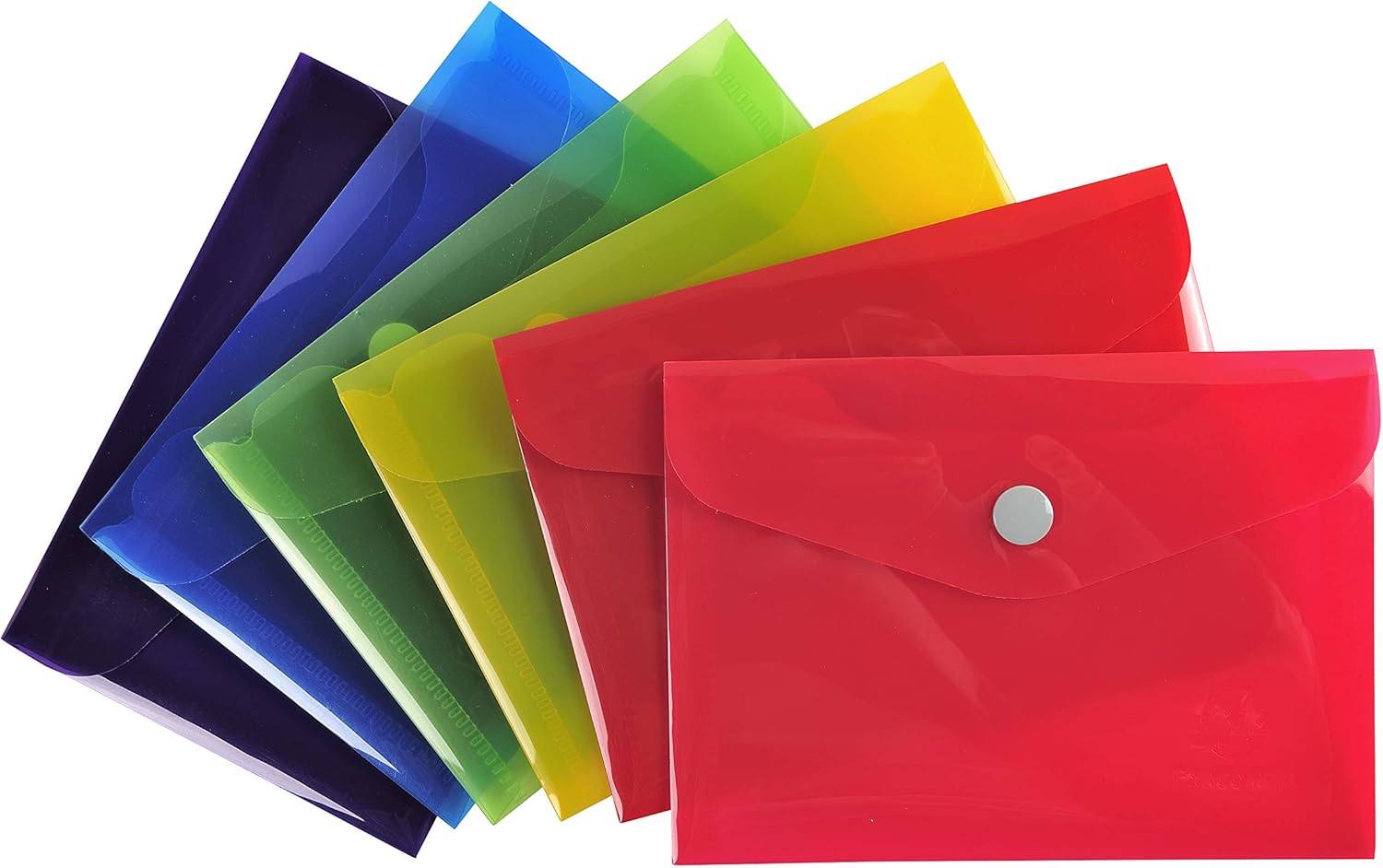 Detalle de Exacompta 34430E : Carton de 30 pochettes plastron à fermeture pression, PP lisse, format B7 (14 x 10 cm)