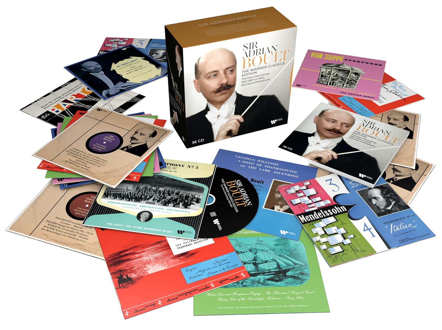 Detalle de Sir Adrian Boult Complete Mono Recordings 1920–1957 on HMV Audio CD Box Set