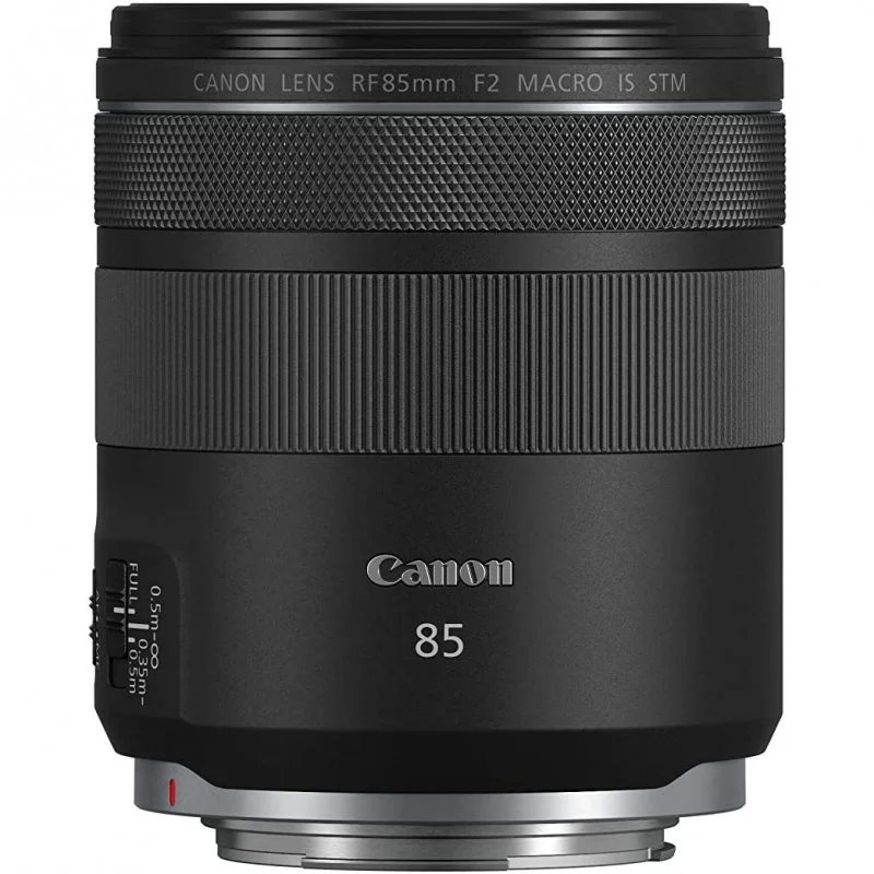Detalle de Canon RF 85mm F2 Macro IS STM – Lente de Retrato y Macro