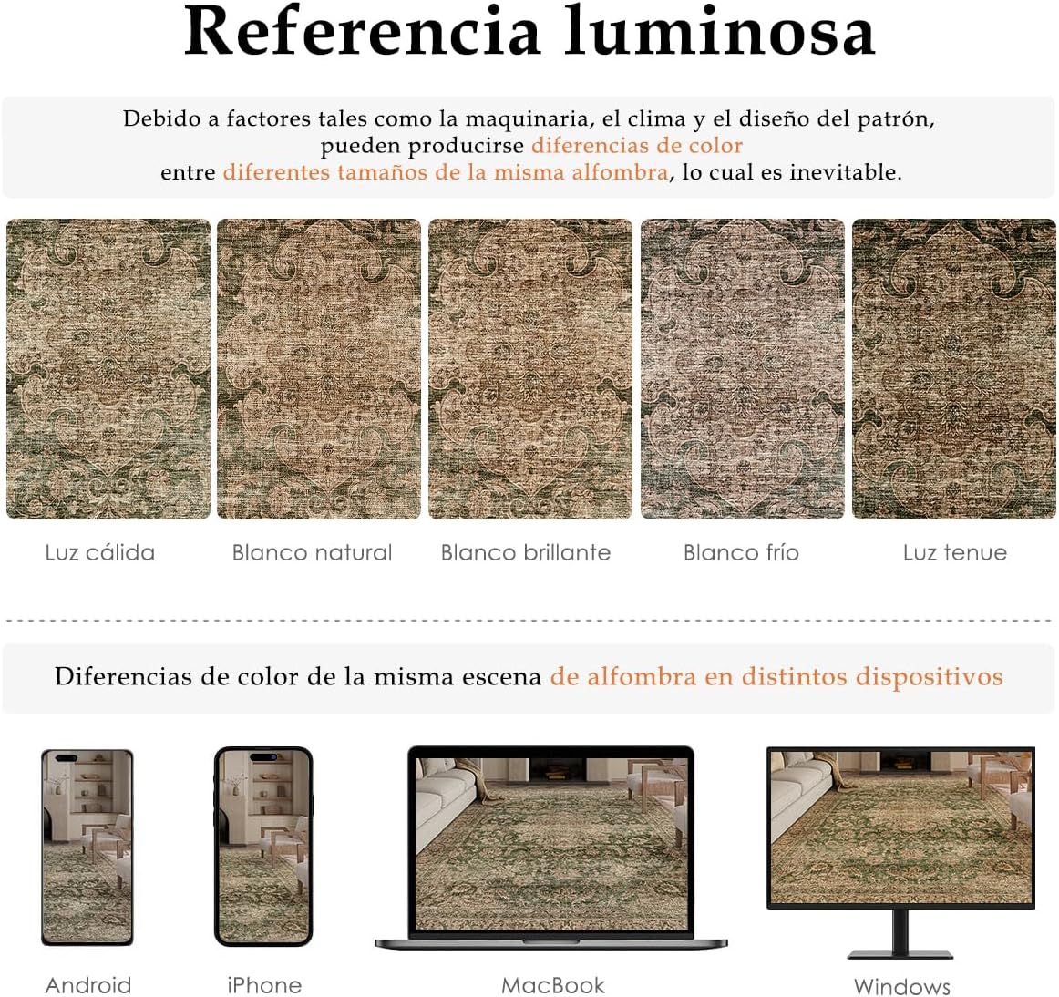 Thumbnail 1 de HUGEAR Alfombra Vintage Verde 60x240cm Antideslizante🧹