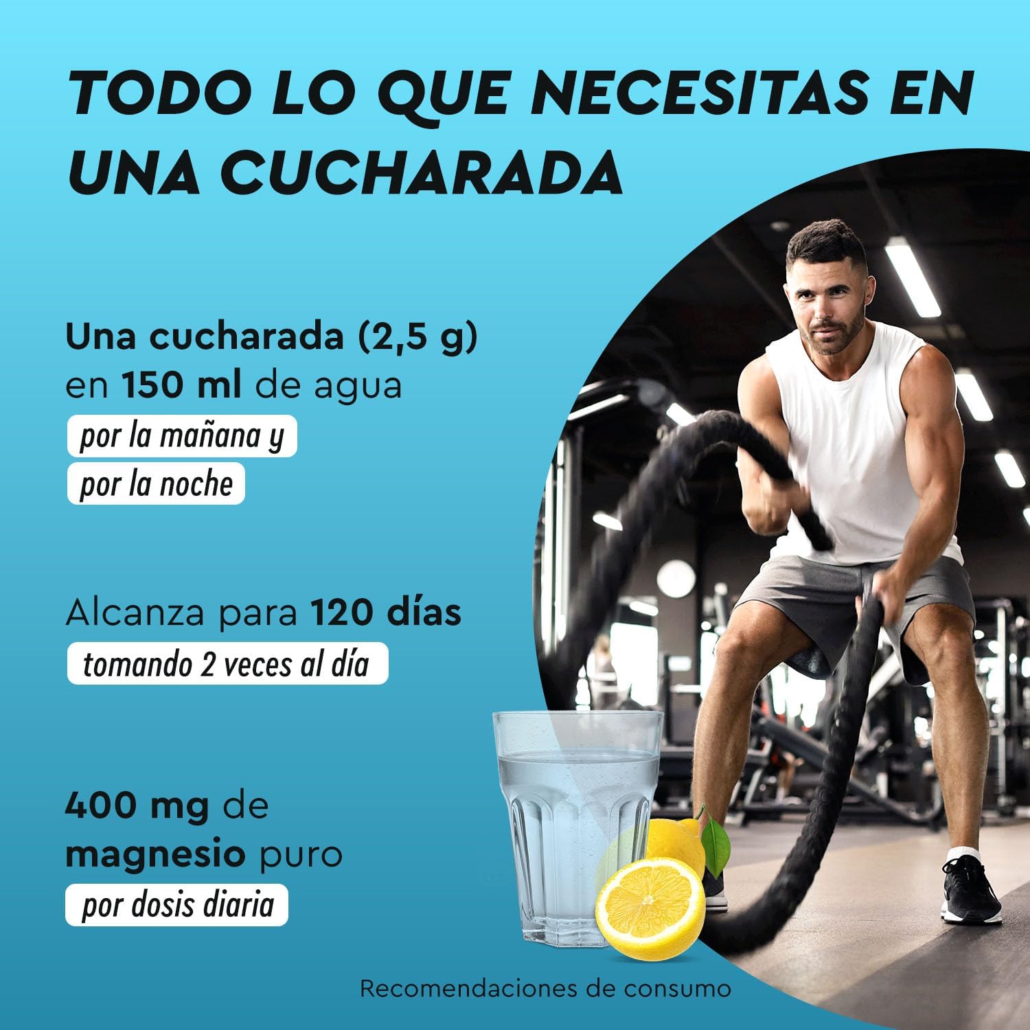 Detalle 2 de Magnesio Complex 600g polvo para recuperación y energía