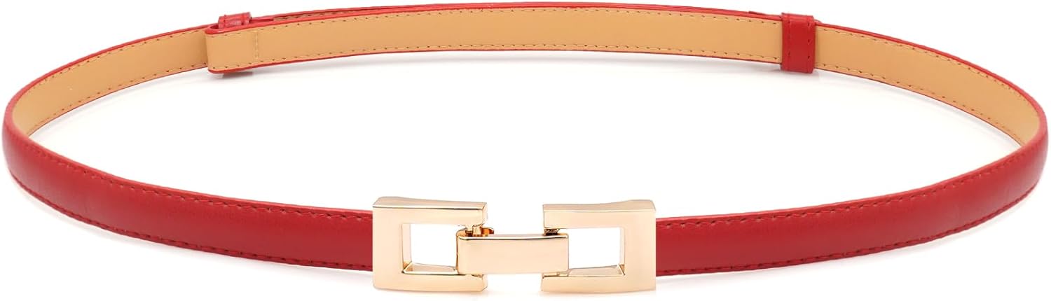 Thumbnail 6 de BAOKELAN Women Skinny Belt with Gold Buckle