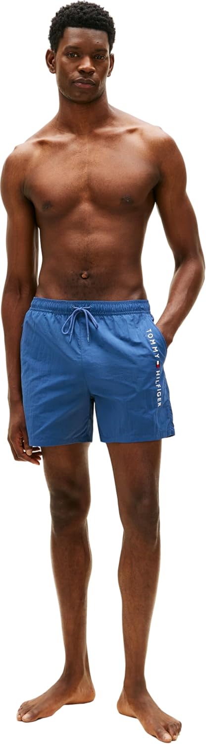 Detalle de Tommy Hilfiger Herren Badehose – zeitlose Passform, recyceltes Nylon