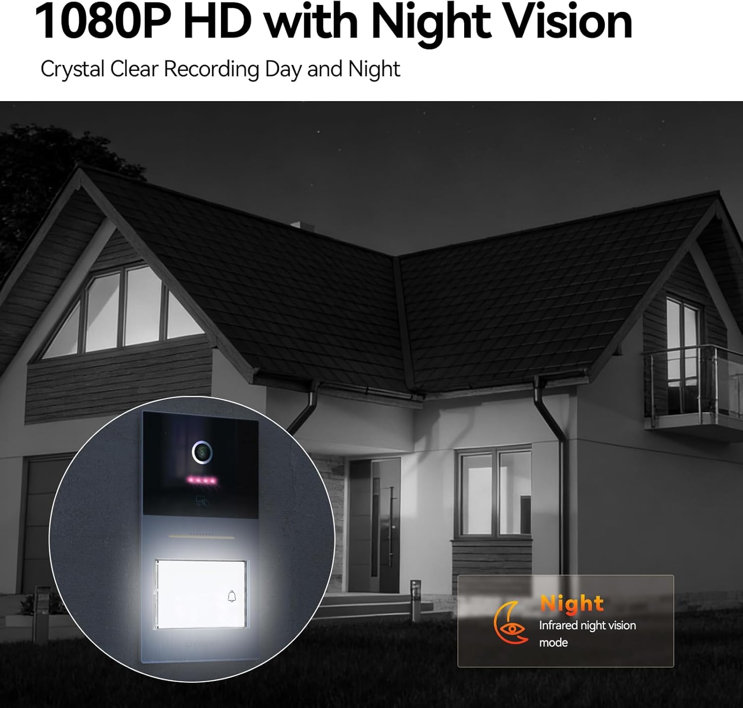 Thumbnail 5 de TMEZON WLAN Video-Türsprechanlage mit Türöffner (7" Touch), 1080P & 2-Draht, TuyaSmart App