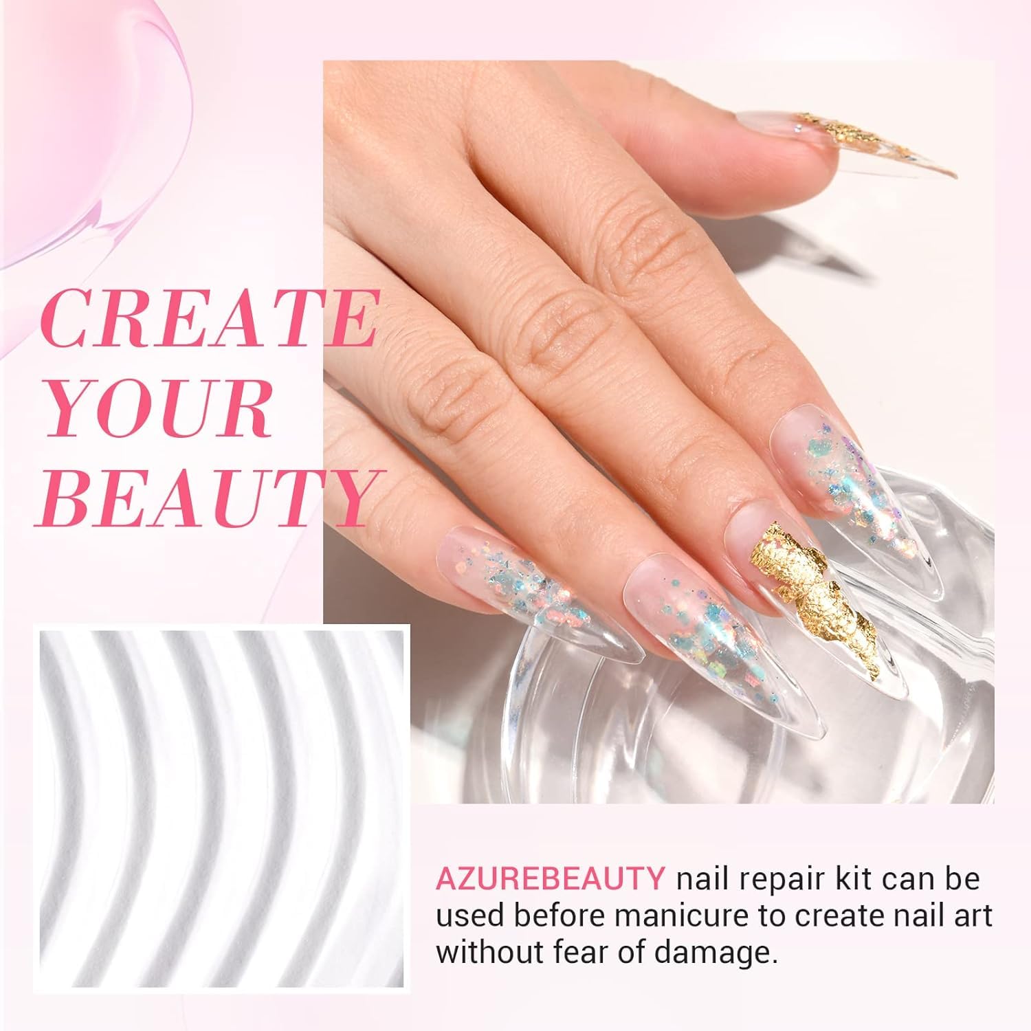 Thumbnail 4 de AzureBeauty Nail Repair Kit Transparent Crystal for Broken Nails