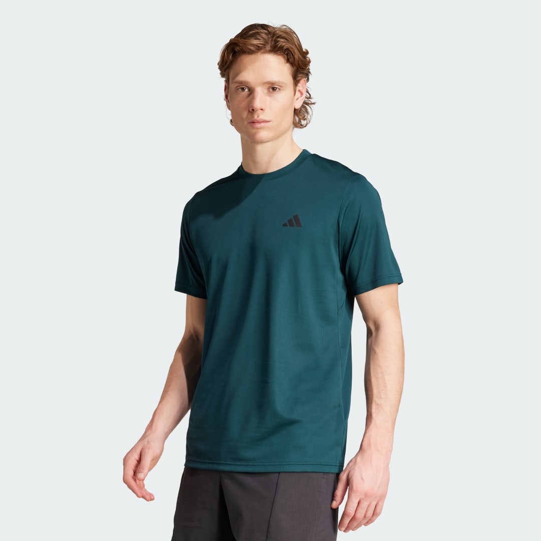 Detalle de Camiseta Train Essentials Training de Adidas — verde, para entrenos diarios