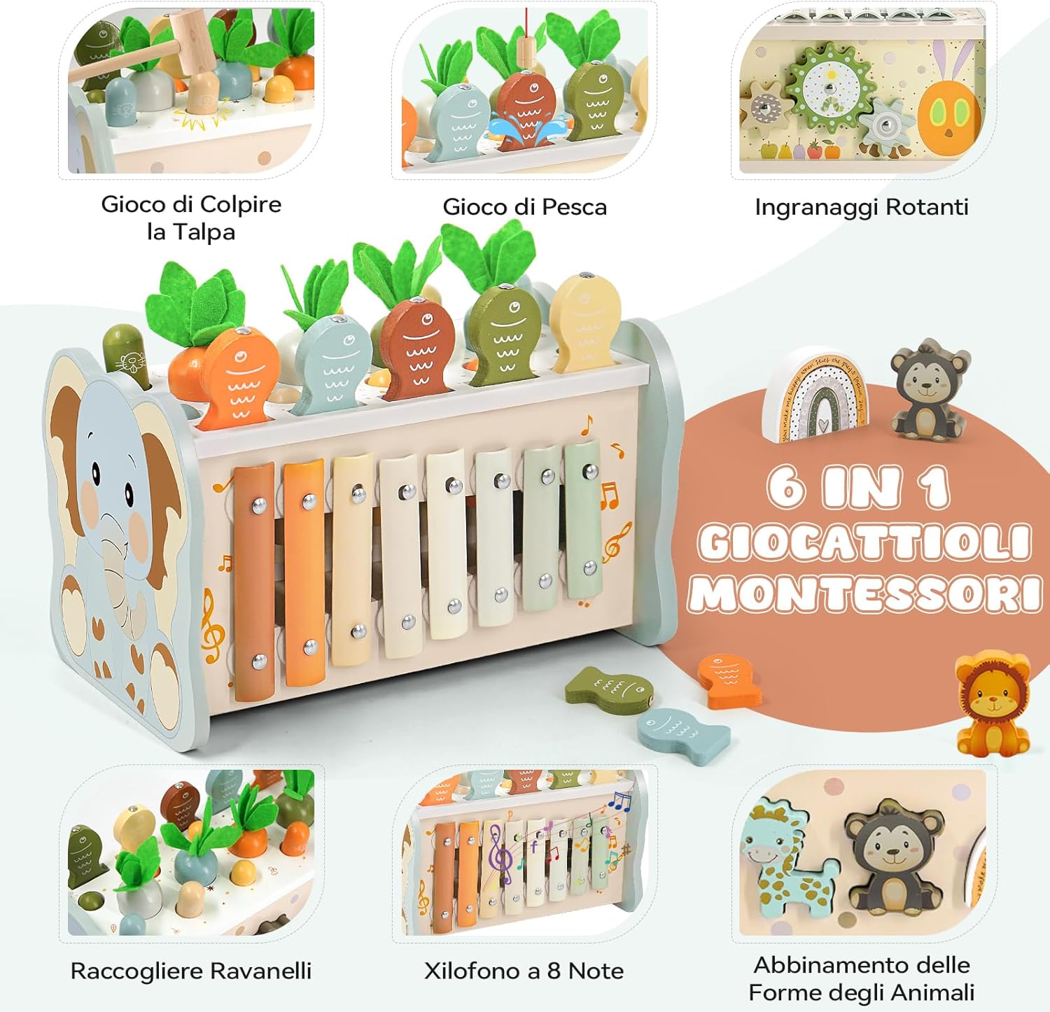 Thumbnail 1 de Almaxi Giochi Montessori 1 Anno 6 in 1