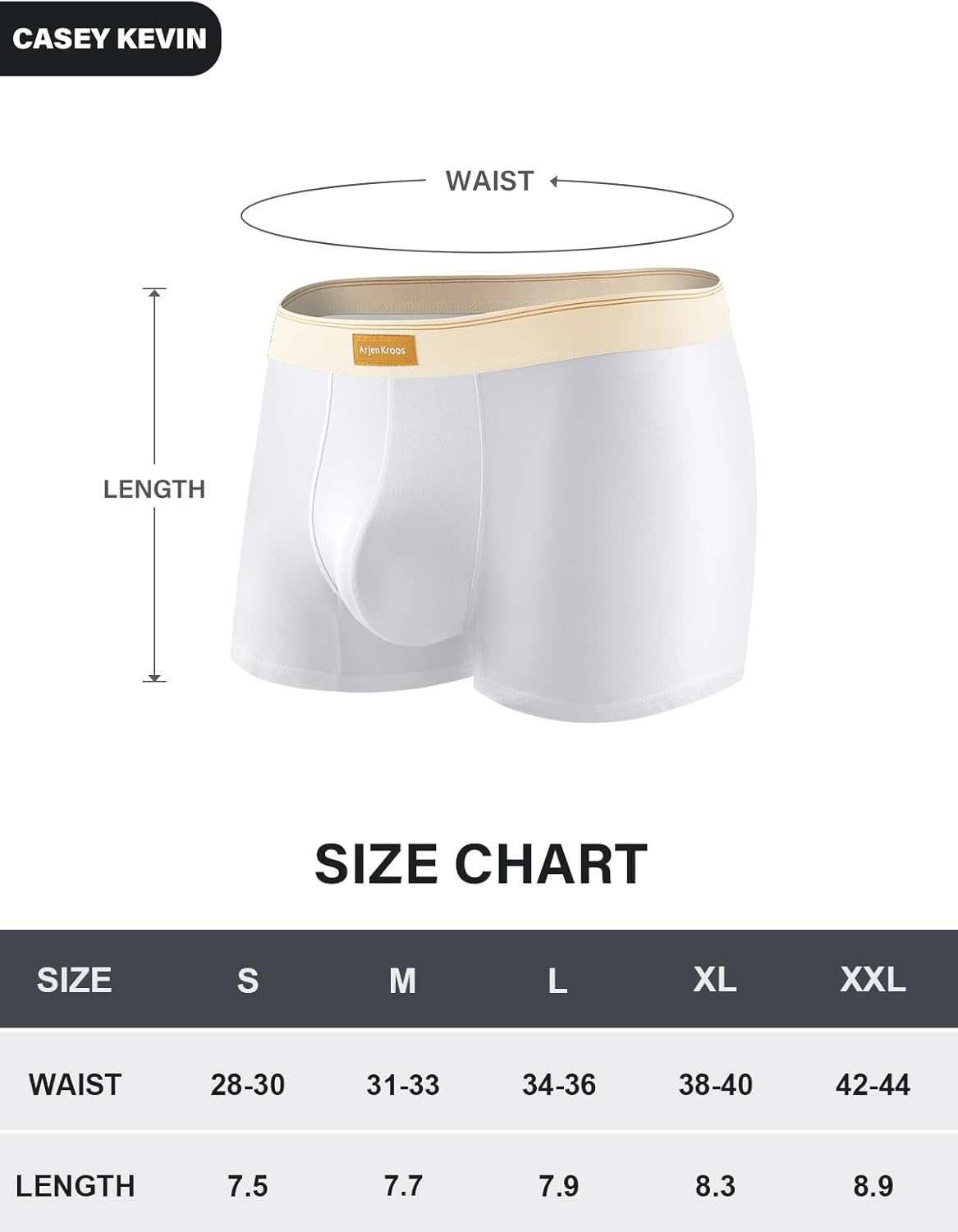 Detalle de Casey Kevin Men’s Underwear Multipack Trunks – Cotton Boxer Shorts with Elastic Waistband (4 Pack)
