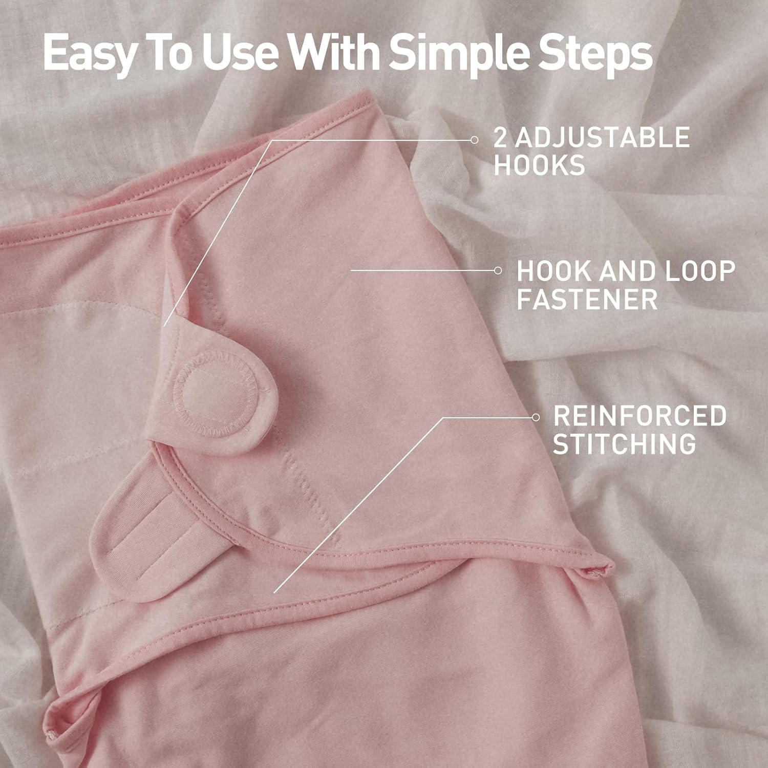 Thumbnail 5 de Baby Swaddle Blanket Wraps 2 Pack 0-3 Months