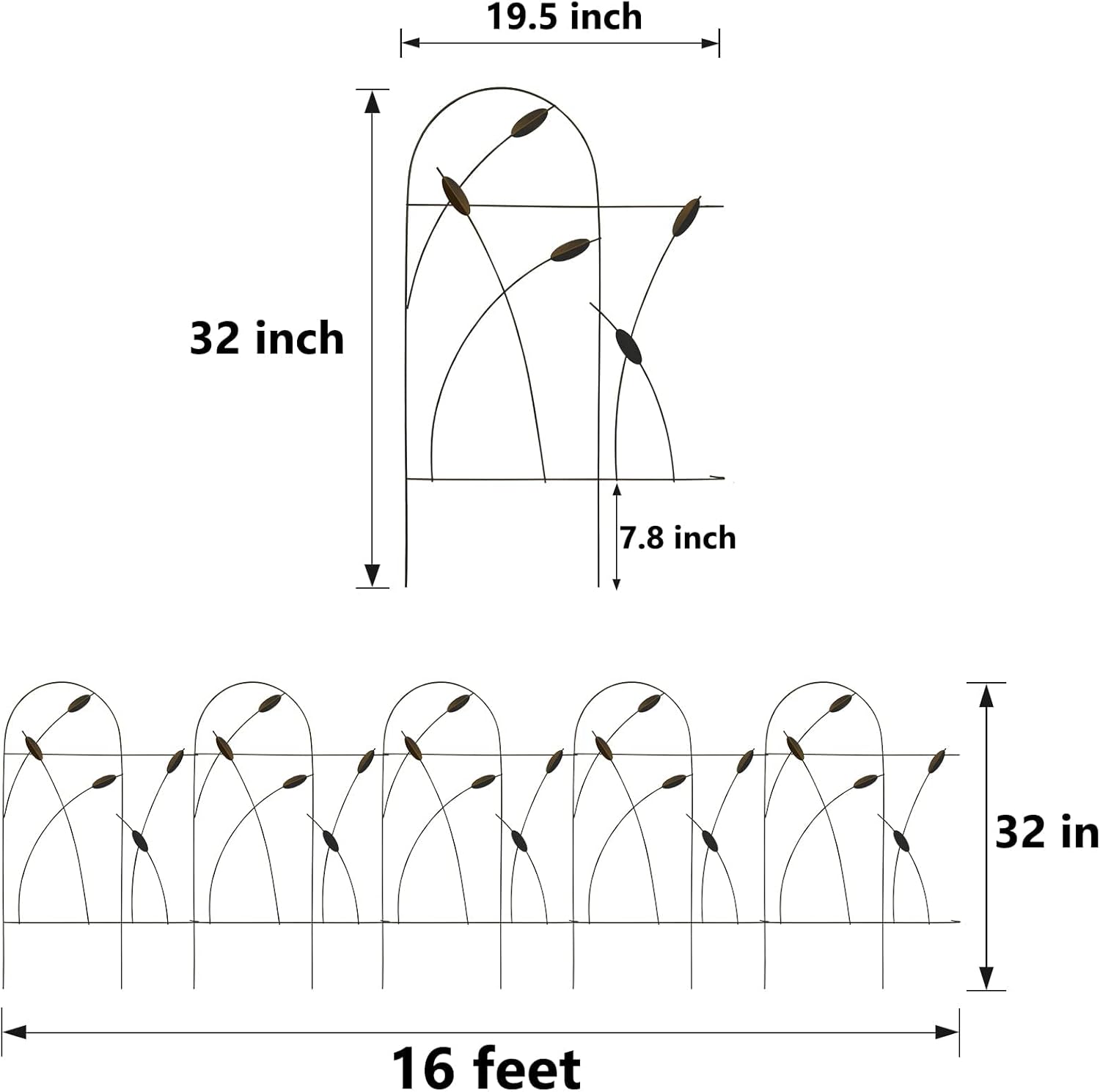 Detalle 2 de Thealyn Garden Fence Panels 82cm
