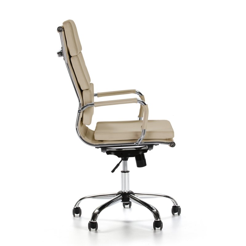 Detalle 2 de VS Venta-Stock Morgan Sillón de Oficina Reclinable de Piel Sintética Taupe – ventastock