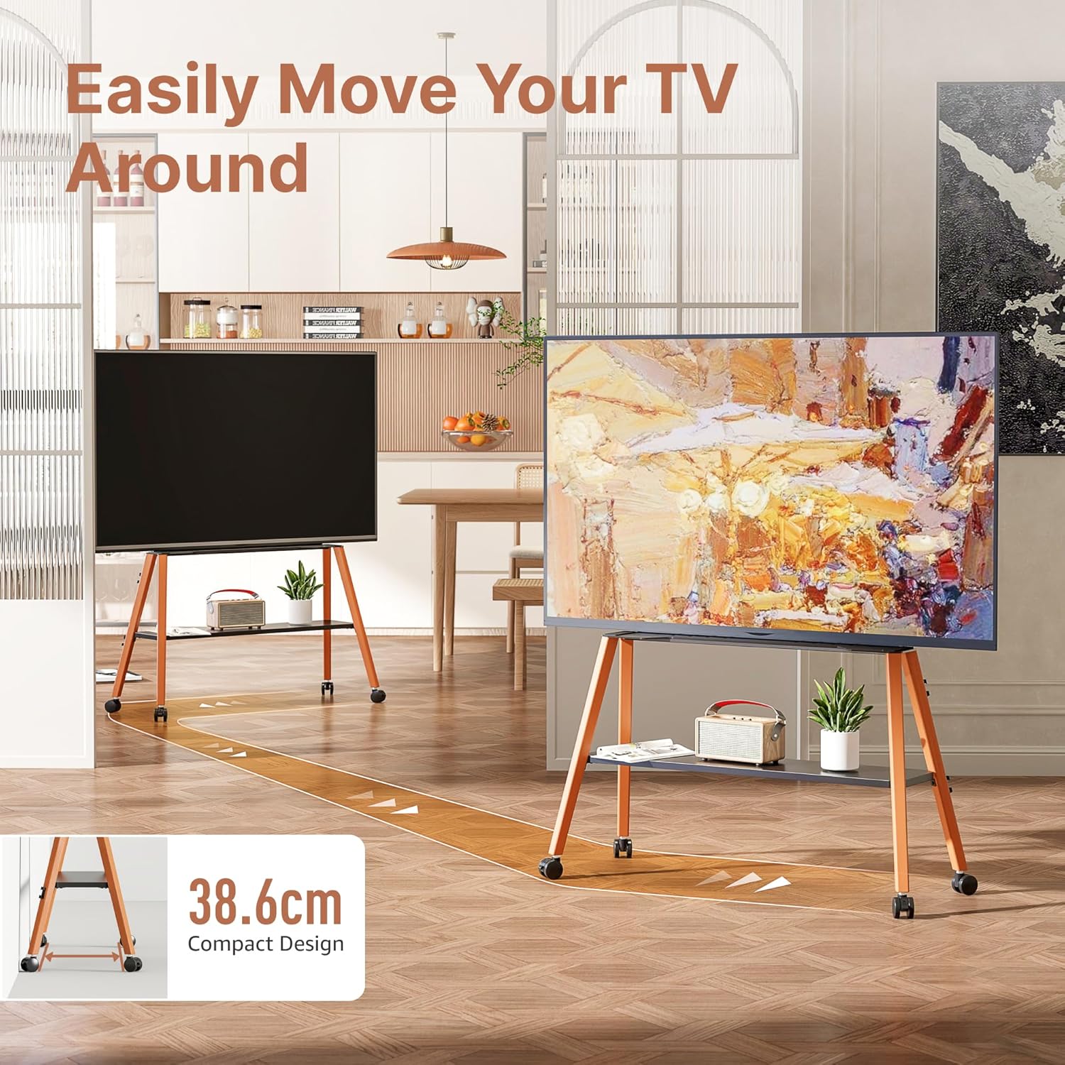 Thumbnail 5 de ECOTINY TV Stand for 49–75 inch TVs, 40 kg capacity