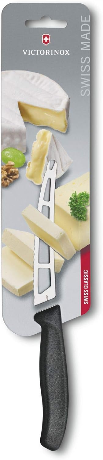 Detalle 2 de Victorinox Swiss Classic, coltello da burro con lama seghettata e punta a forchetta, lavabile in lavastoviglie, nero