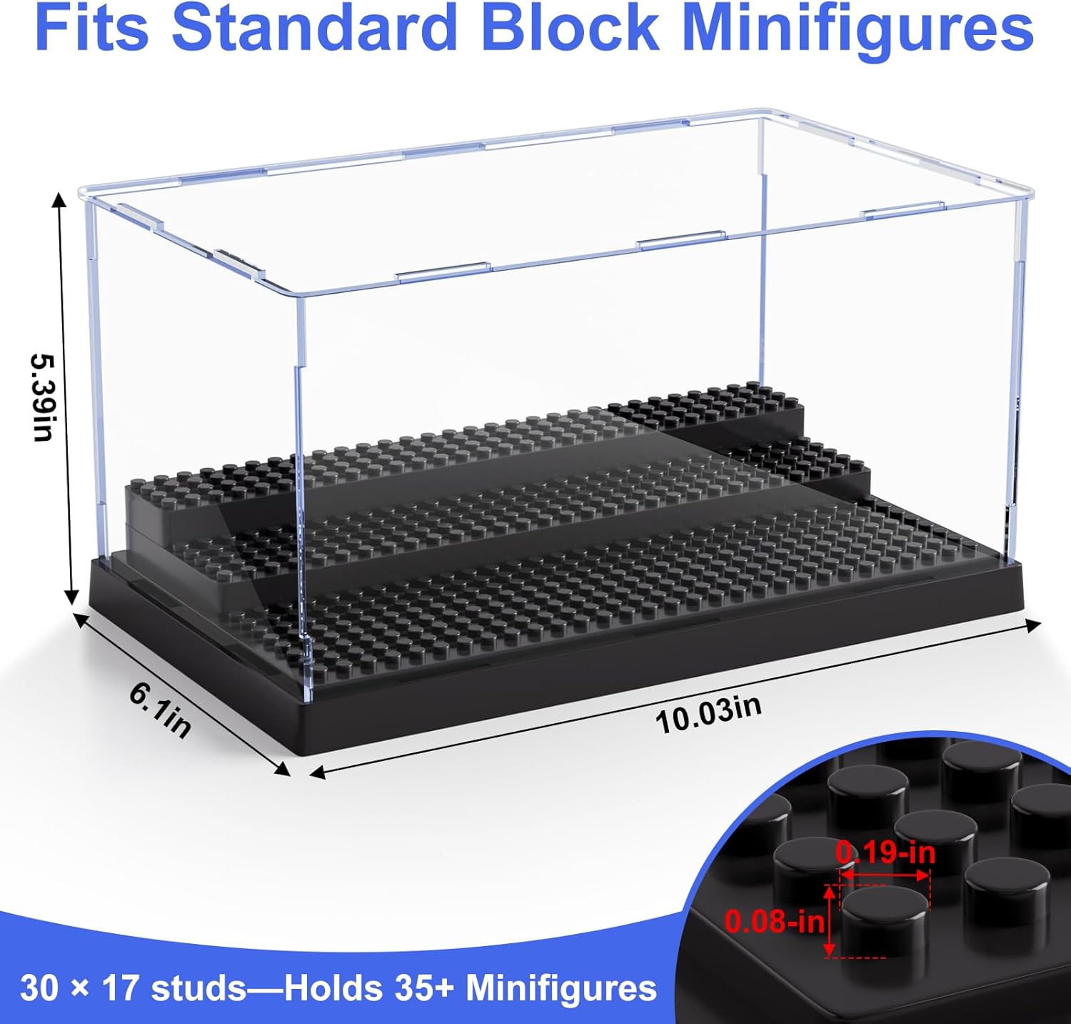 Detalle de Mlikero minifigure display case 10 x 6.1 x 5.4 in