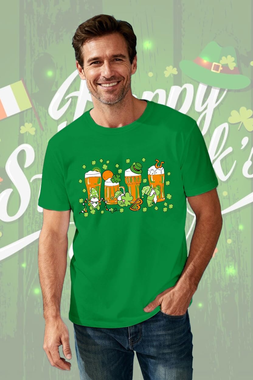 Thumbnail 2 de SUWATOIN St Patrick's Day T Shirt for Men – Shamrock & Beer Lover Tee