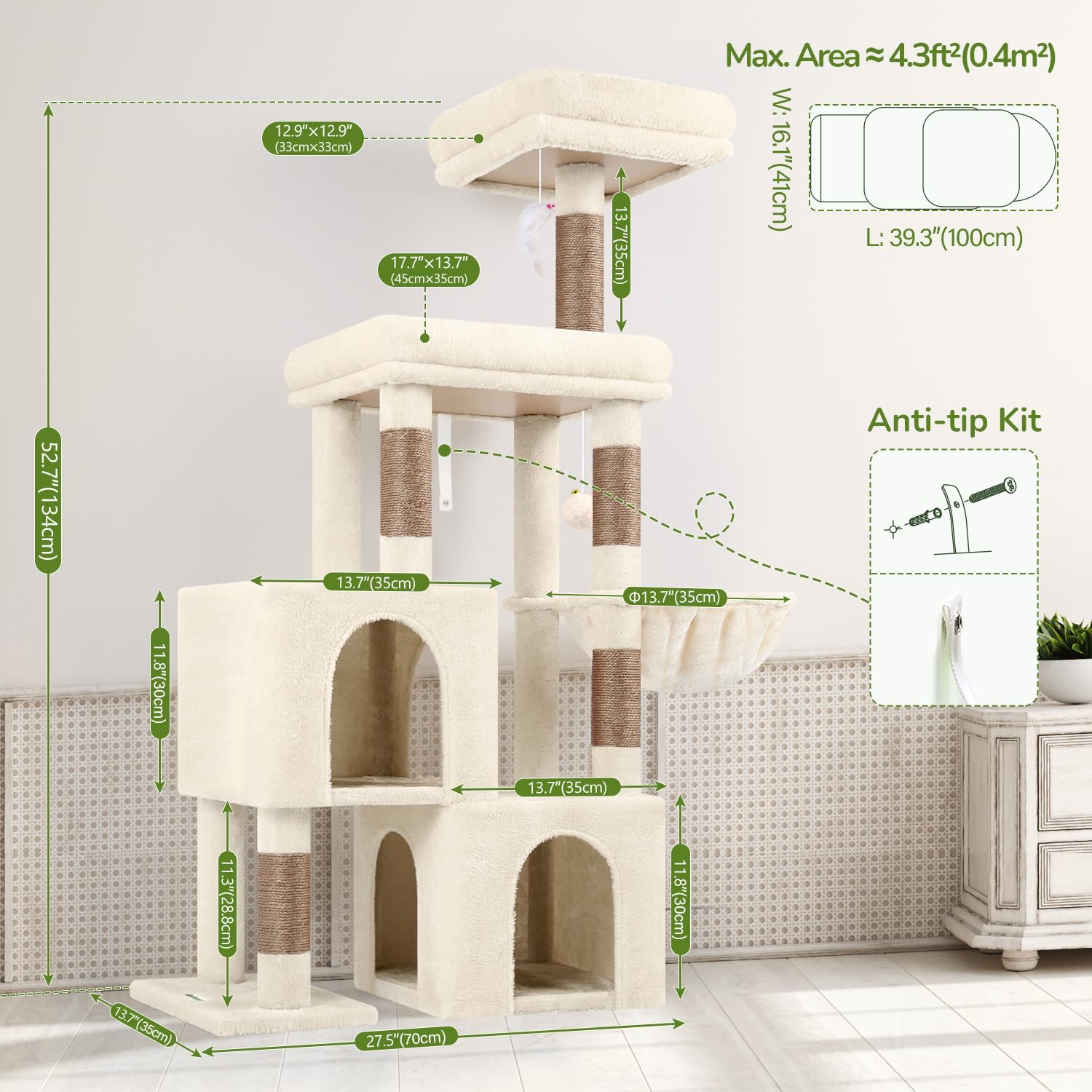 Detalle 2 de Globlazer Cat Tree, 52-Inch