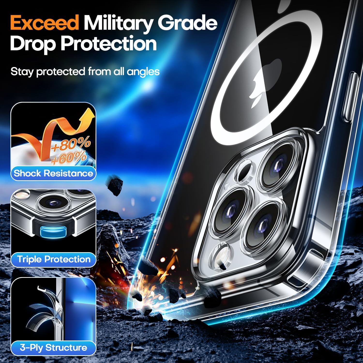 Thumbnail 5 de CANSHN Funda Magnética MagSafe para iPhone 13 Pro MAX