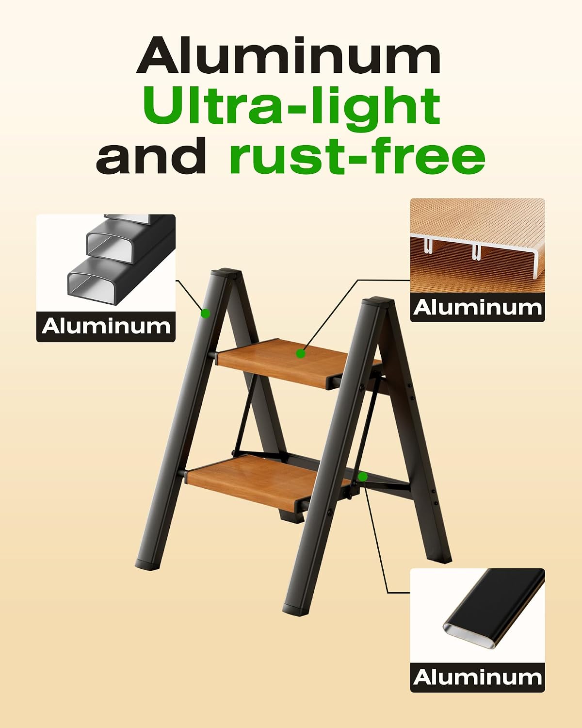 Detalle de Taranta Aluminum Step Stool