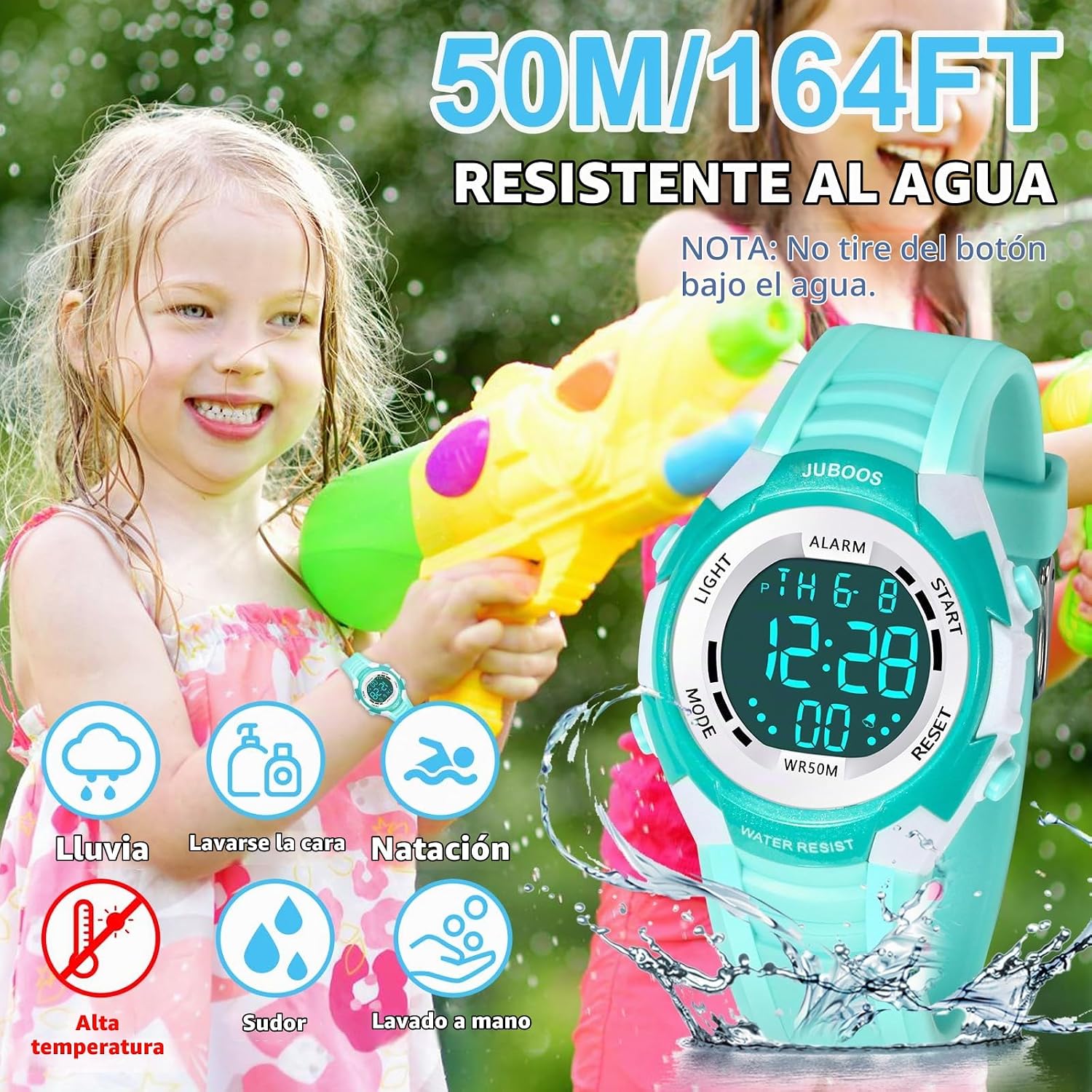 Detalle de Juboos Reloj Digital Deportivo para Niños 5ATM