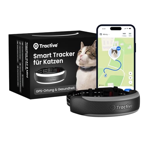 Detalle de Tractive Smarter Katzen GPS Tracker Mini Modell 2026 – Live-Ortung, Gesundheitsdaten und integriertes Halsband
