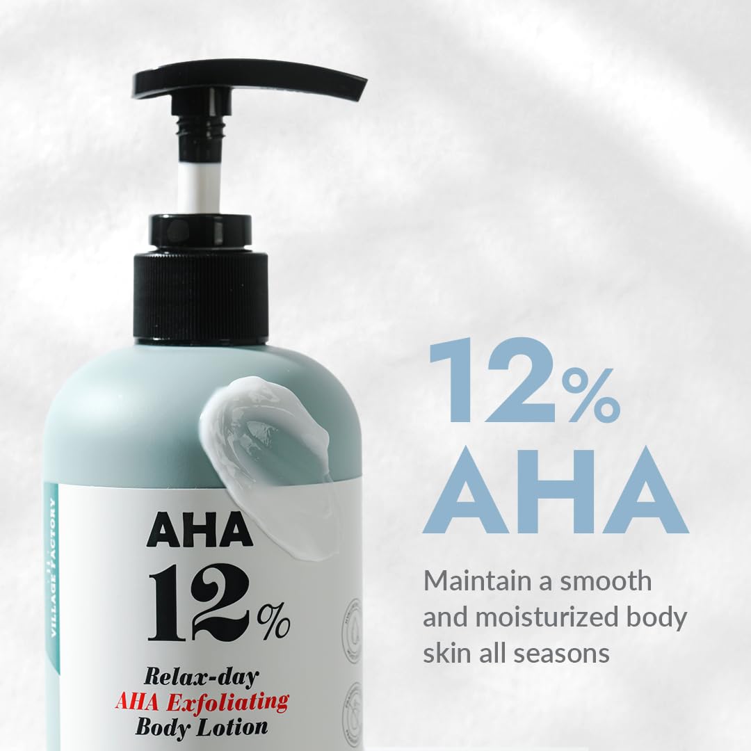 Detalle 2 de V11FACTORY AHA 12% Glycolic Acid Body Lotion (Unscented) with Hyaluronic Acid & Collagen