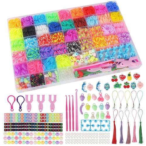 YeeQo 4100+ Pulseras Gomas Elásticas Colores Set