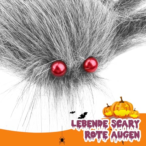 Detalle de benpen Halloween-Deko-Set mit Riesenspinne, biegsamen Beinen und Spinnennetz