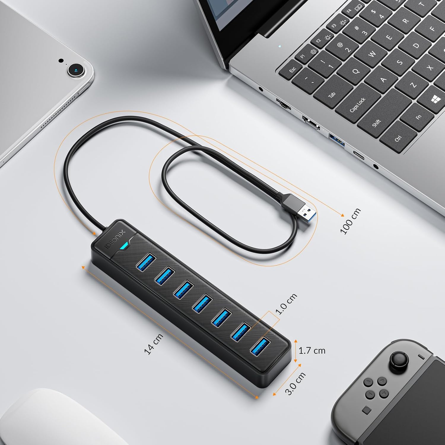 Thumbnail 6 de iDsonix 7-Port USB 3.0 Hub mit 100 cm Kabel