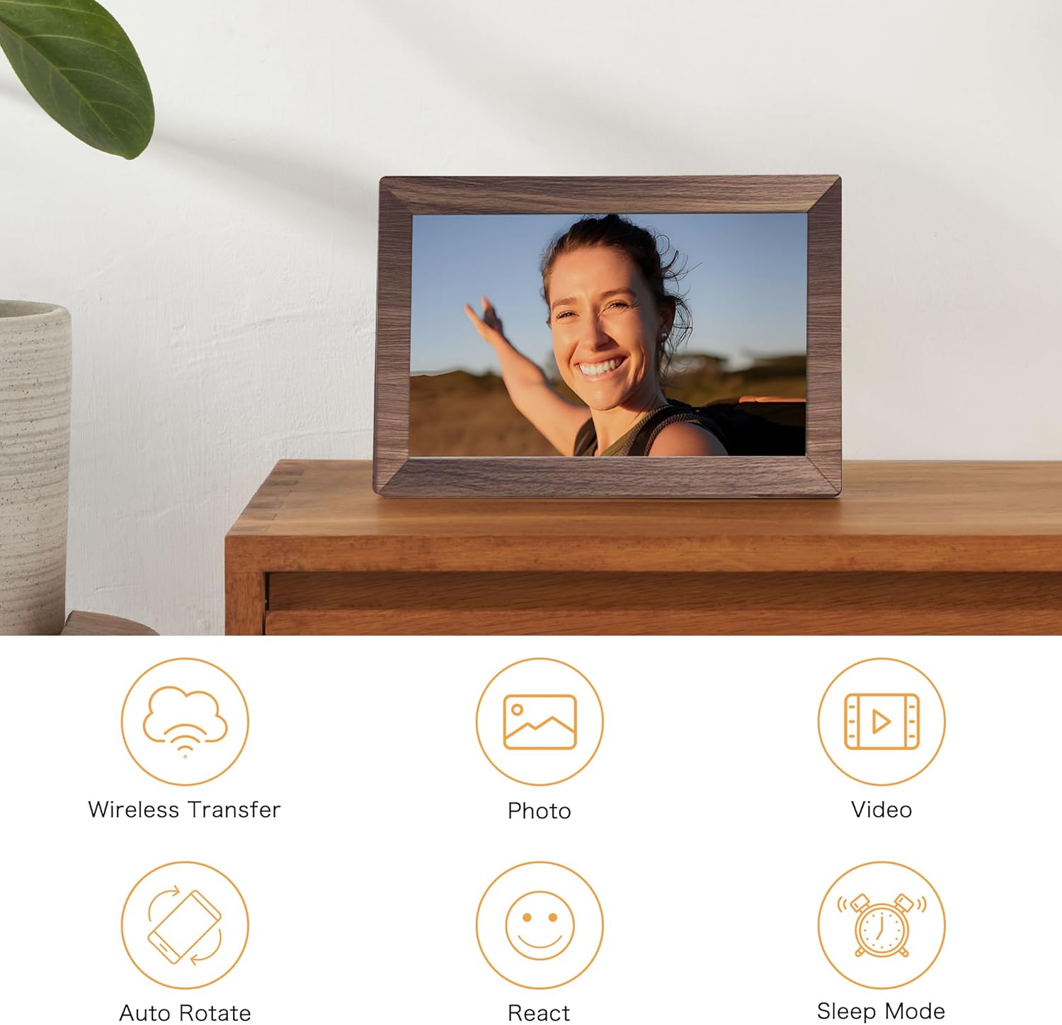 Thumbnail 6 de Frameo WiFi 10.1-Inch Digital Picture Frame with 32GB, IPS Touch Display