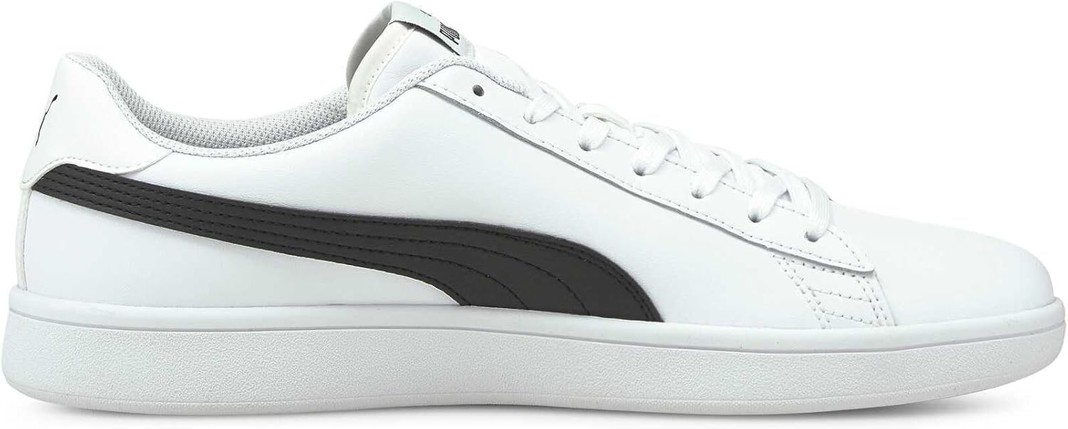 Detalle de PUMA Smash V2 L Sneakers Unisex da Adulto – Bianco/Black, 44 EU