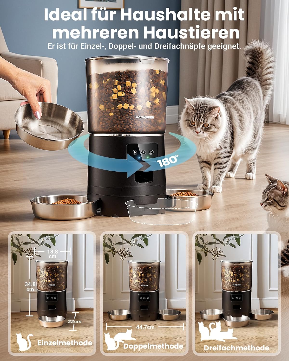 Thumbnail 1 de Futterautomat Katze 6 L mit App und Timer