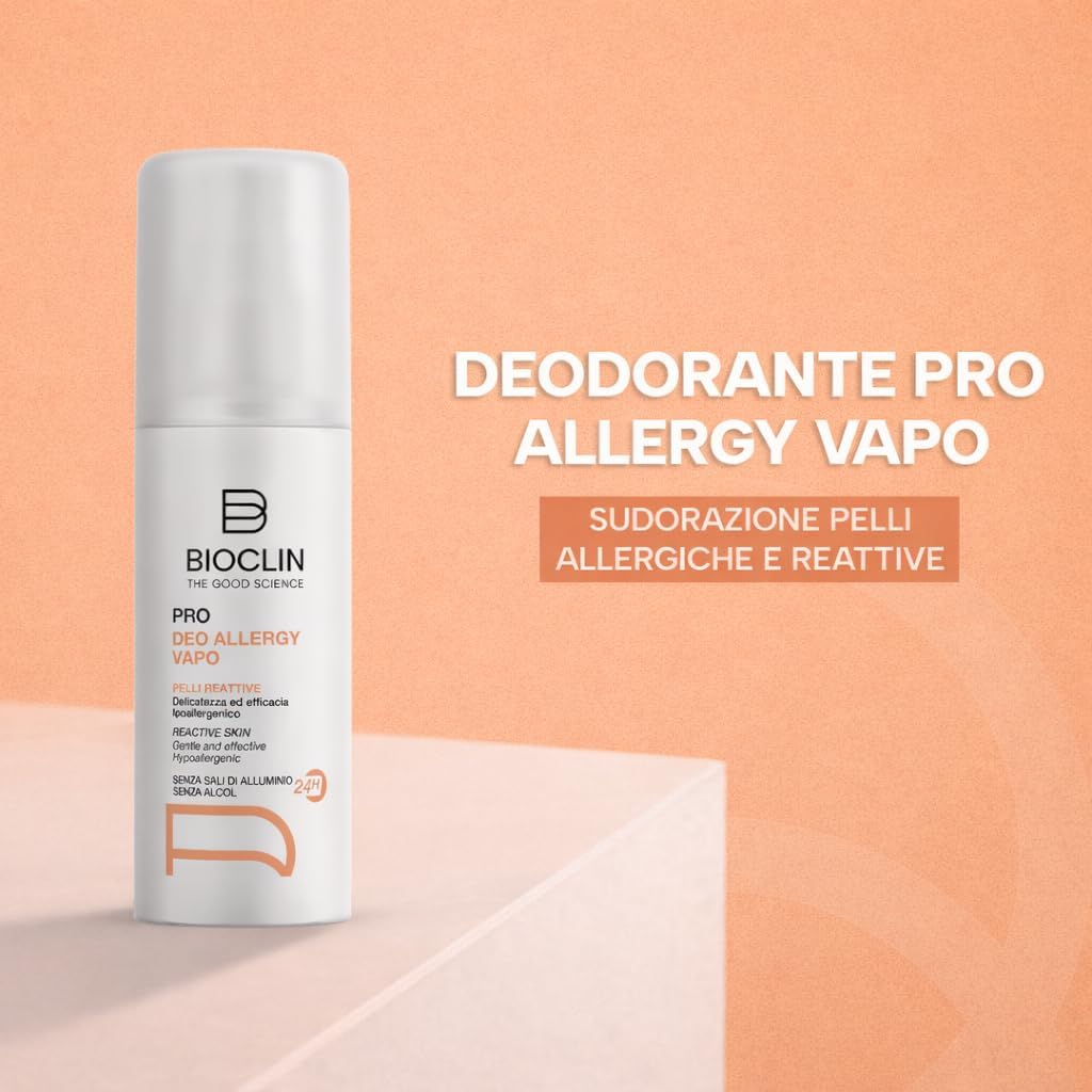 Detalle de BIOCLIN Deo Pro Allergy Vapo 24H – Deodorante spray ipoallergenico per pelli sensibili, 100 ml