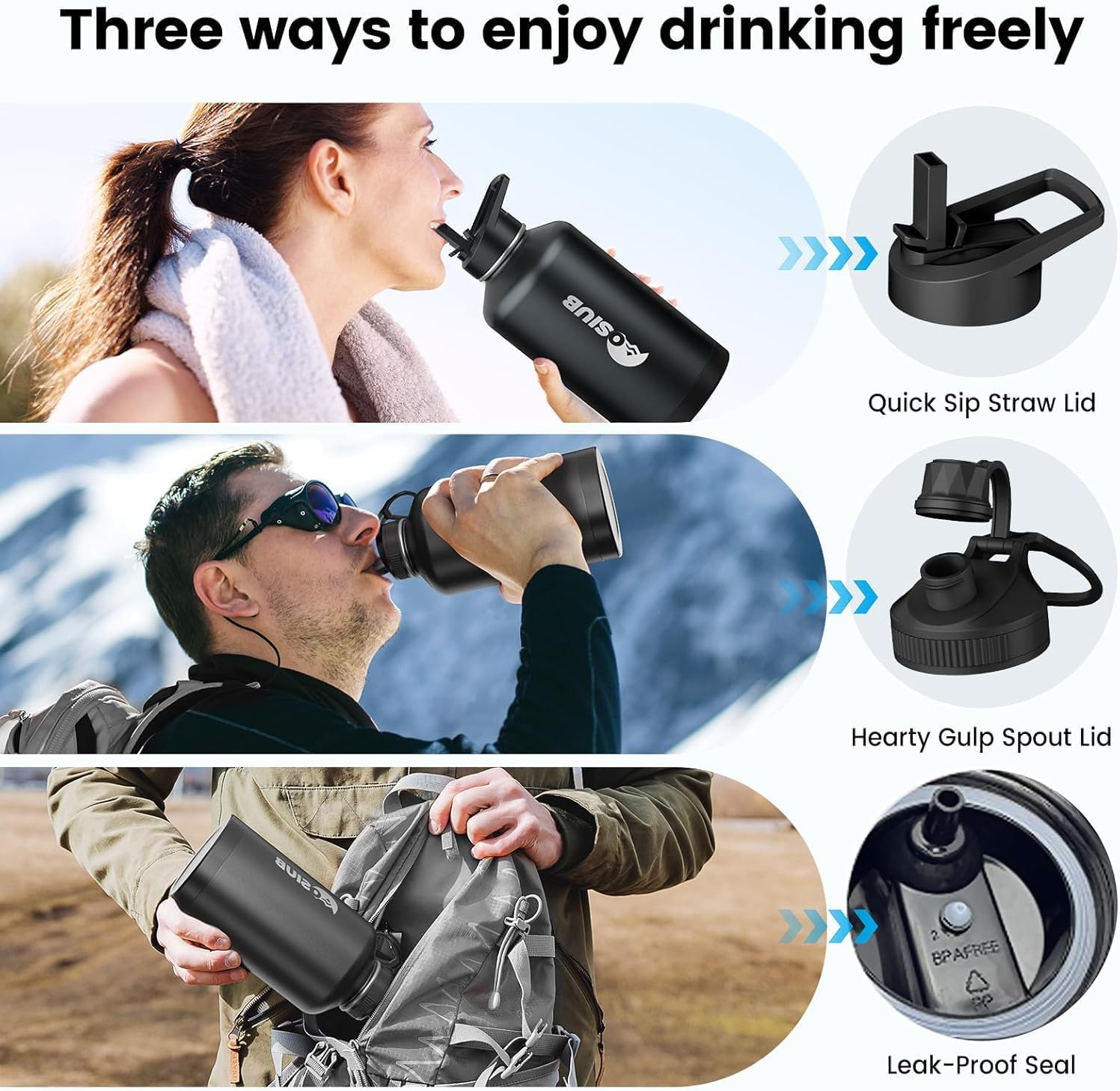 Thumbnail 3 de 64 oz Triple Wall Insulated Water Bottle ⚡