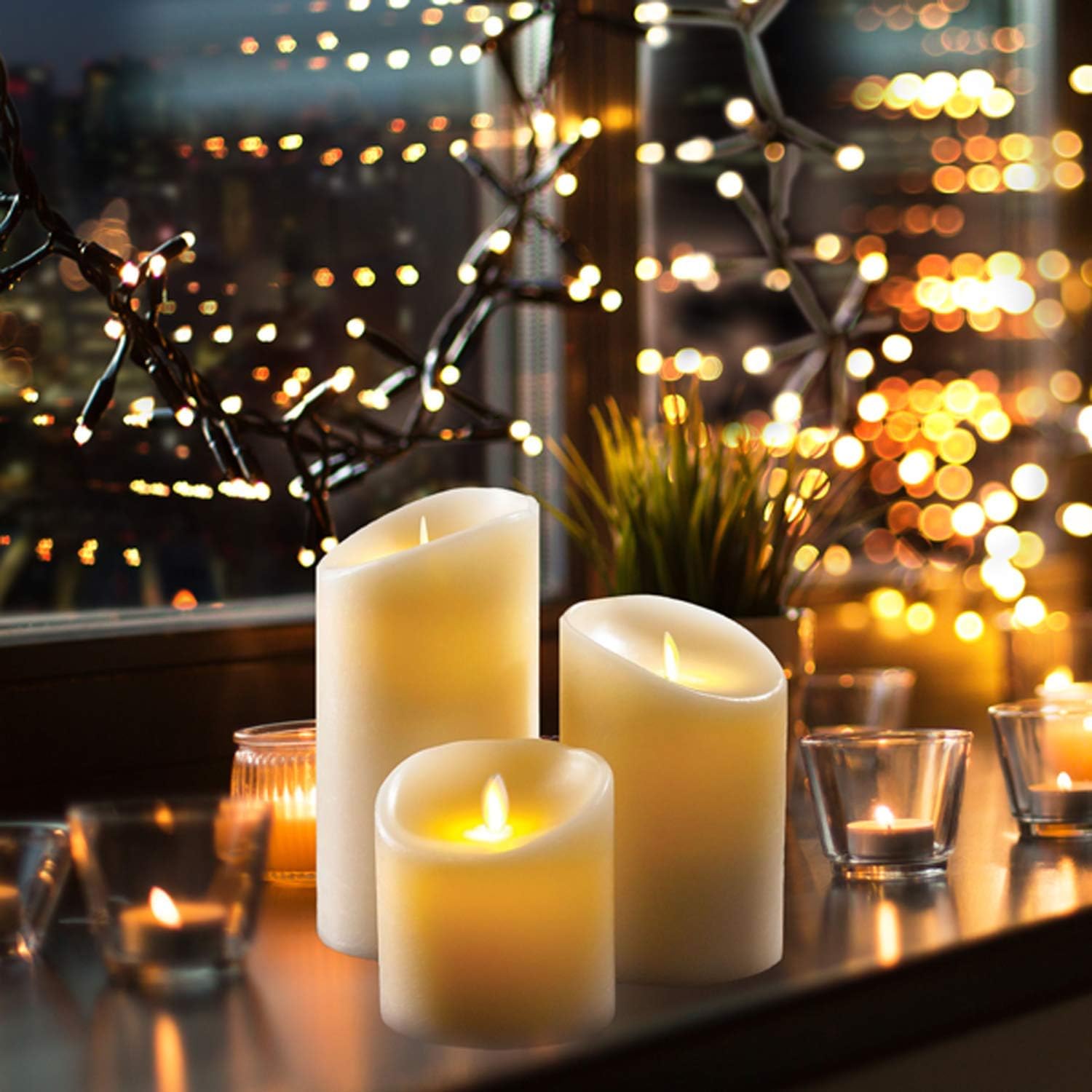 Detalle 2 de Da by Candele LED set 3 pezzi 10–15,2 cm 🕯