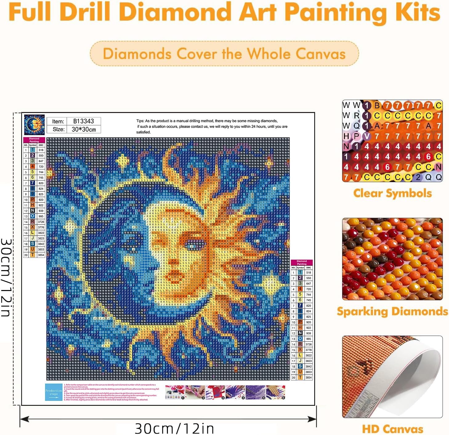 Detalle de Axquilon Diamond Painting Kit, 12 x 12 in