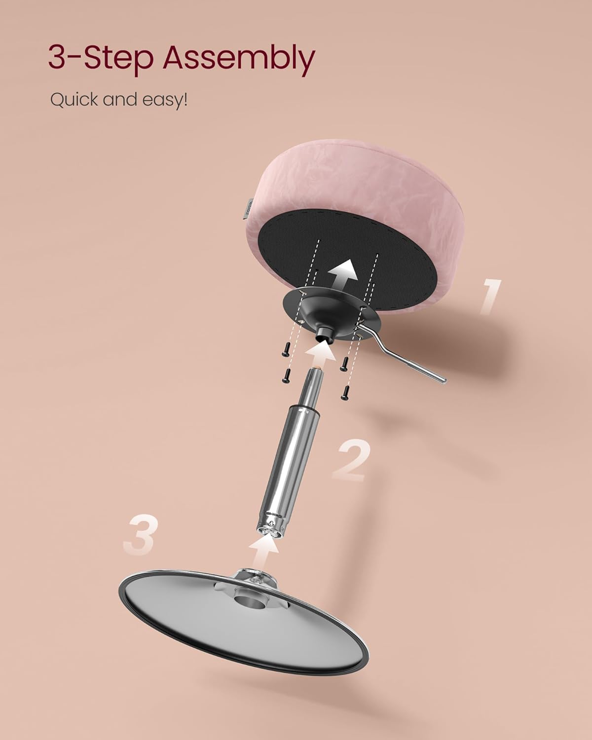 Thumbnail 6 de VASAGLE Swivel Vanity Stool ULJB120S01
