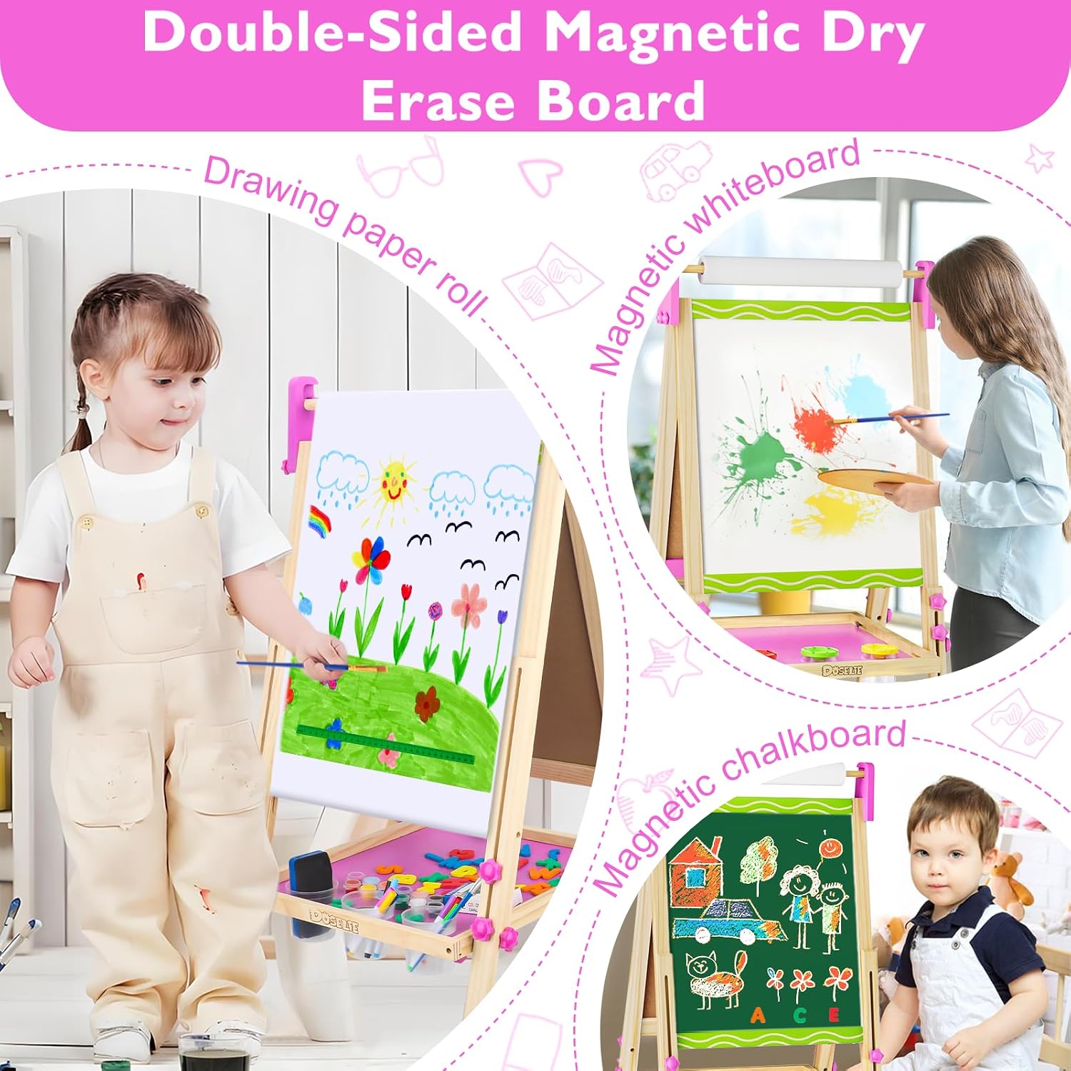 Detalle 2 de Adjustable Wooden Kids' Easel