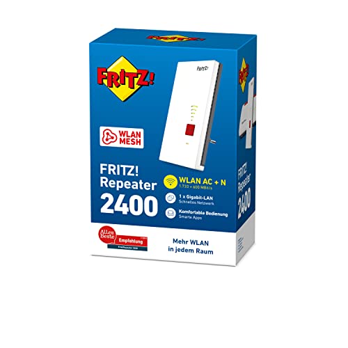 Detalle de FRITZ!Repeater 2400 – WLAN Mesh-Erweiterung mit Wi-Fi 5 bis 2,3 GBit/s