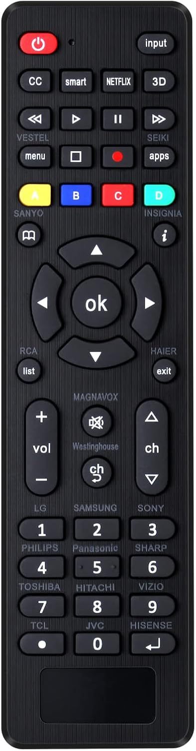Detalle de Universal TV Remote RC-G008 for Samsung, TCL, Vizio, Sony, Panasonic and more