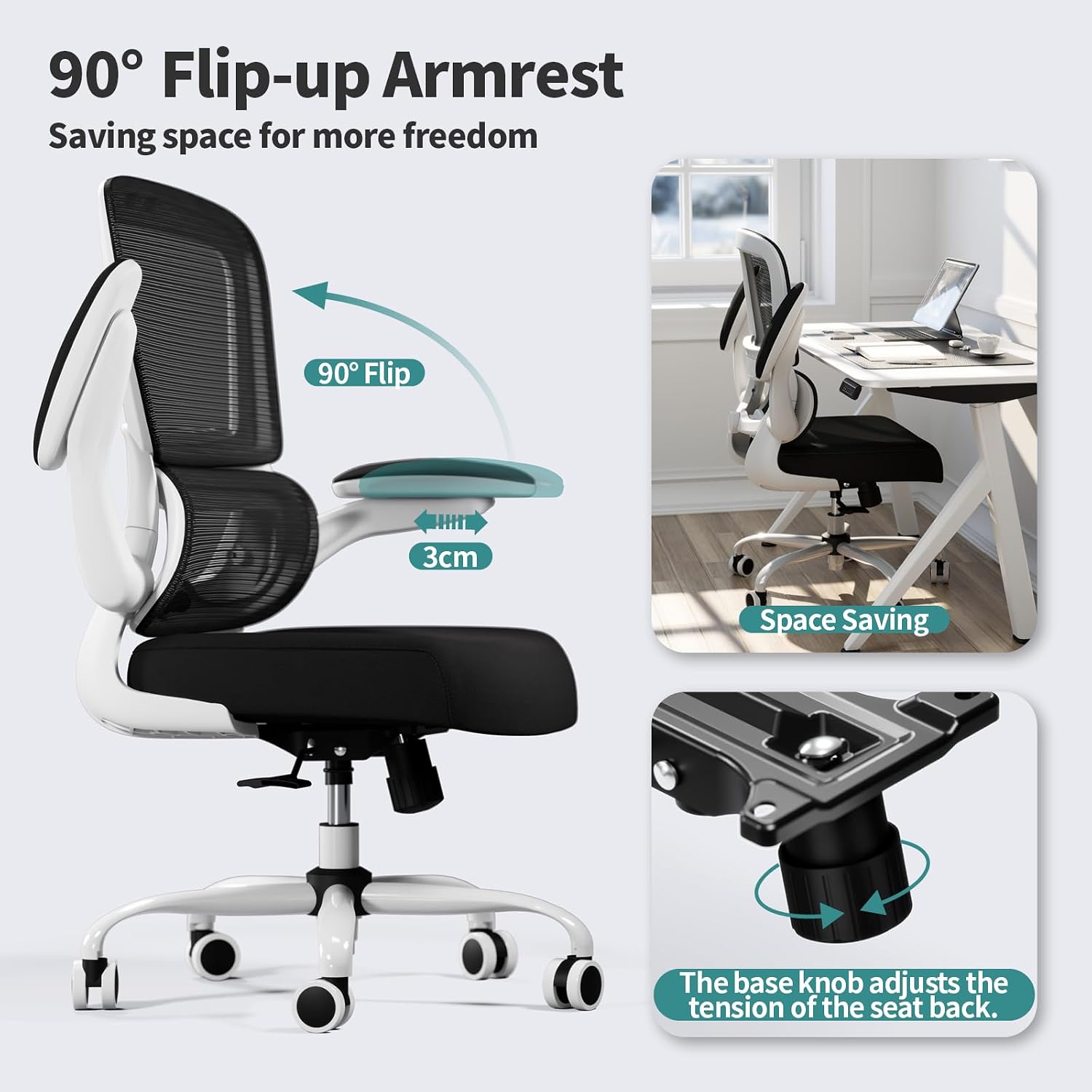 Thumbnail 4 de TRALT Office Chair Ergonomic Mesh Desk Chair